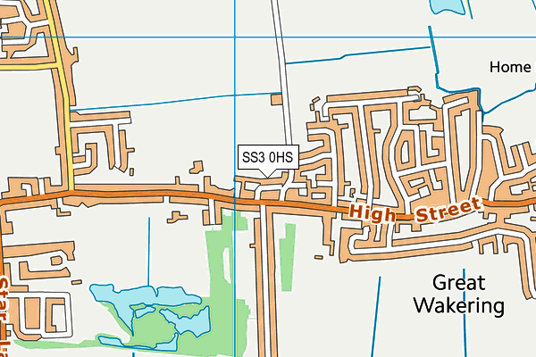 SS3 0HS map - OS VectorMap District (Ordnance Survey)
