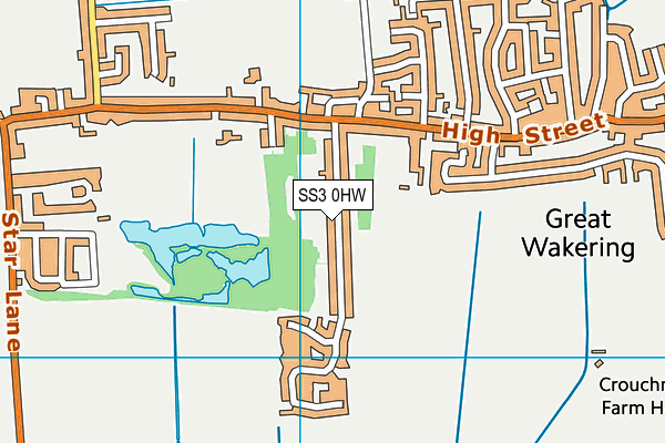 SS3 0HW map - OS VectorMap District (Ordnance Survey)