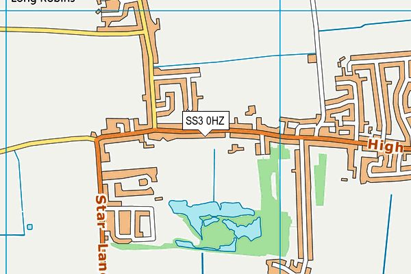 SS3 0HZ map - OS VectorMap District (Ordnance Survey)