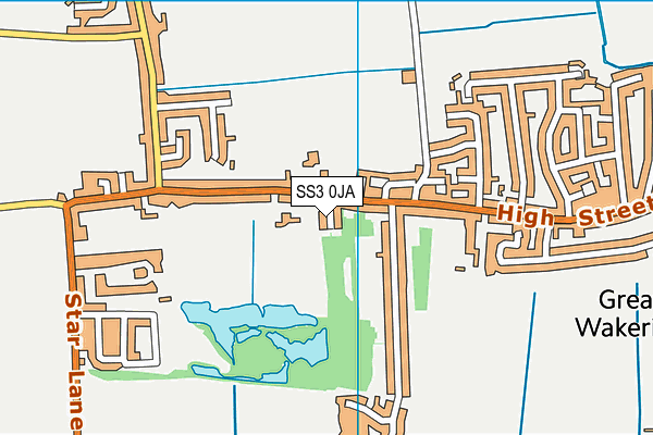 SS3 0JA map - OS VectorMap District (Ordnance Survey)