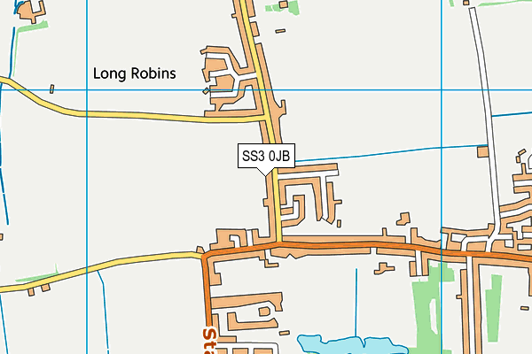 SS3 0JB map - OS VectorMap District (Ordnance Survey)
