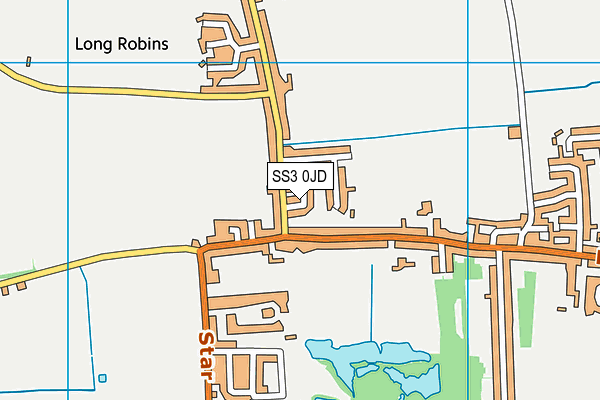 SS3 0JD map - OS VectorMap District (Ordnance Survey)