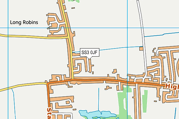 SS3 0JF map - OS VectorMap District (Ordnance Survey)
