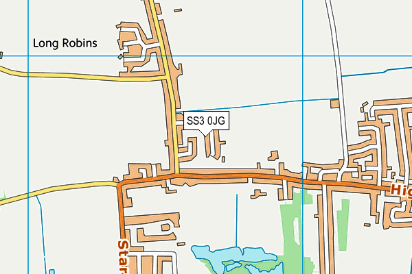 SS3 0JG map - OS VectorMap District (Ordnance Survey)