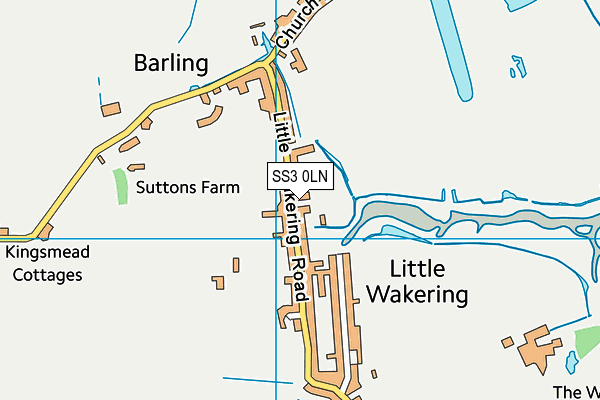 Barling Magna Primary Academy map (SS3 0LN) - OS VectorMap District (Ordnance Survey)