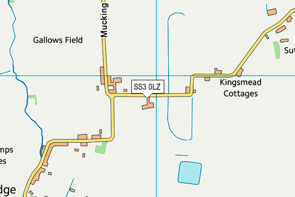 SS3 0LZ map - OS VectorMap District (Ordnance Survey)