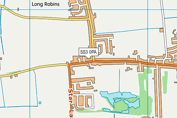 SS3 0PA map - OS VectorMap District (Ordnance Survey)