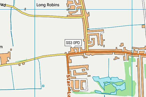 SS3 0PD map - OS VectorMap District (Ordnance Survey)