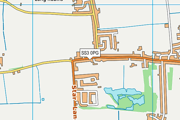 SS3 0PG map - OS VectorMap District (Ordnance Survey)