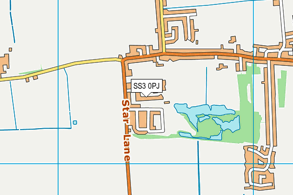 SS3 0PJ map - OS VectorMap District (Ordnance Survey)