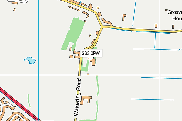 SS3 0PW map - OS VectorMap District (Ordnance Survey)