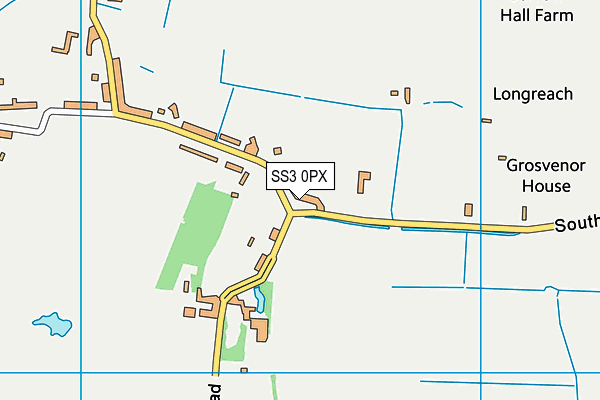 SS3 0PX map - OS VectorMap District (Ordnance Survey)