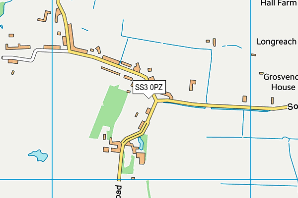 SS3 0PZ map - OS VectorMap District (Ordnance Survey)