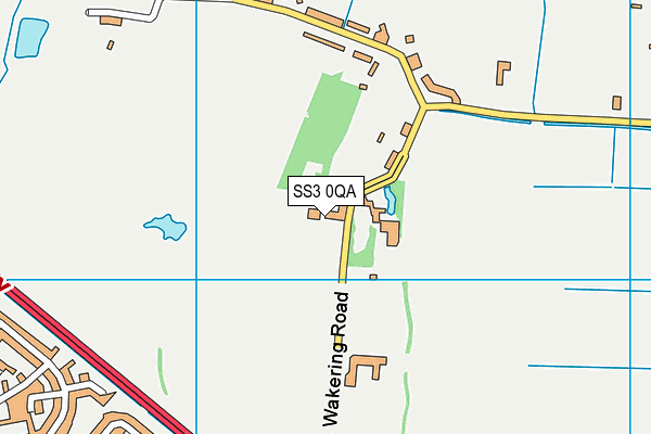 SS3 0QA map - OS VectorMap District (Ordnance Survey)
