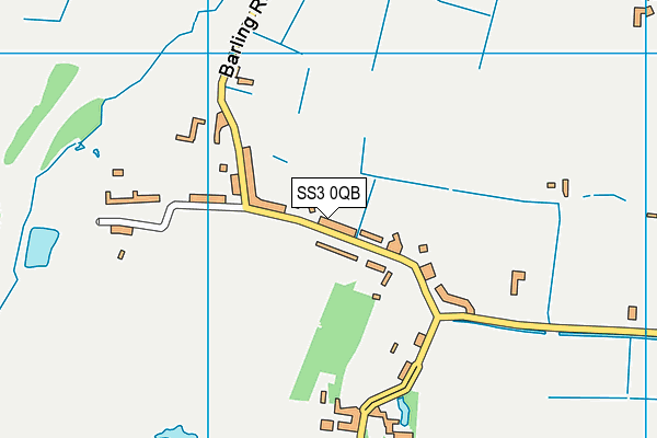 SS3 0QB map - OS VectorMap District (Ordnance Survey)
