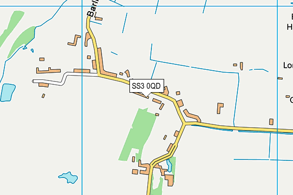 SS3 0QD map - OS VectorMap District (Ordnance Survey)