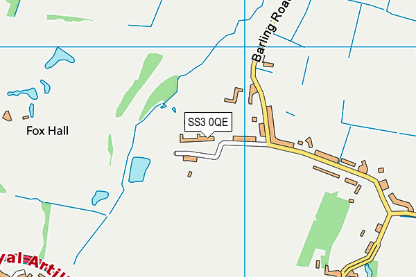 SS3 0QE map - OS VectorMap District (Ordnance Survey)