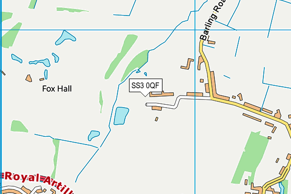 SS3 0QF map - OS VectorMap District (Ordnance Survey)