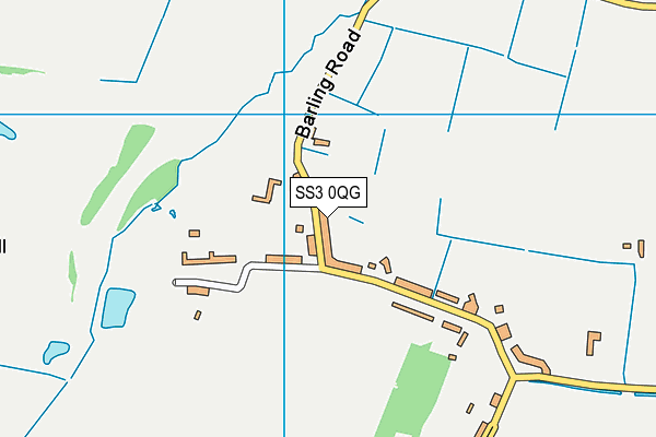 SS3 0QG map - OS VectorMap District (Ordnance Survey)