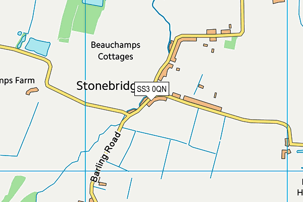 SS3 0QN map - OS VectorMap District (Ordnance Survey)