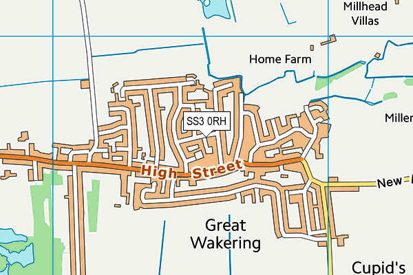 SS3 0RH map - OS VectorMap District (Ordnance Survey)
