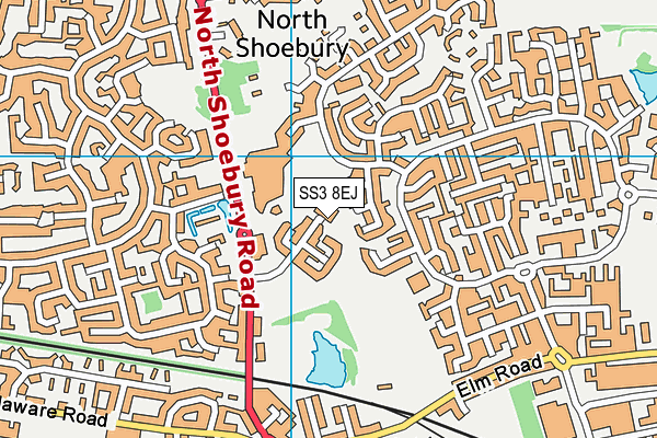 SS3 8EJ map - OS VectorMap District (Ordnance Survey)