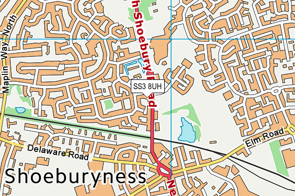 SS3 8UH map - OS VectorMap District (Ordnance Survey)