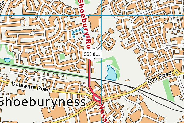 SS3 8UJ map - OS VectorMap District (Ordnance Survey)