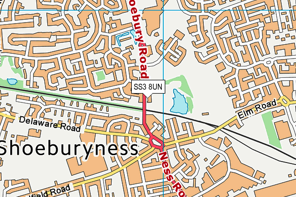 SS3 8UN map - OS VectorMap District (Ordnance Survey)