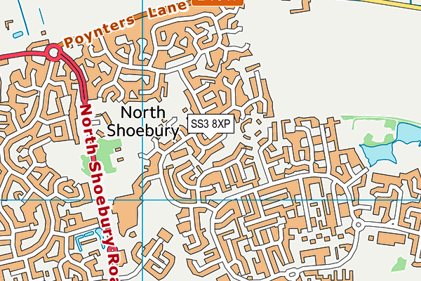 SS3 8XP map - OS VectorMap District (Ordnance Survey)