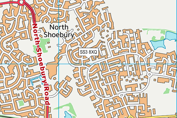 SS3 8XQ map - OS VectorMap District (Ordnance Survey)