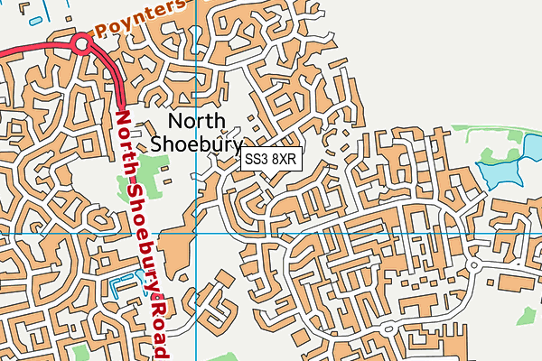 SS3 8XR map - OS VectorMap District (Ordnance Survey)
