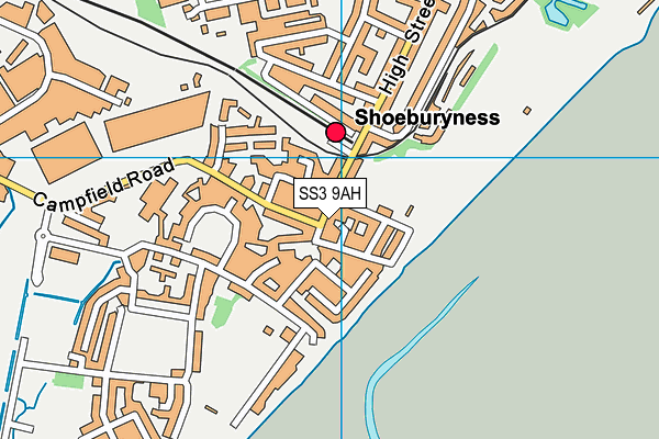 SS3 9AH map - OS VectorMap District (Ordnance Survey)