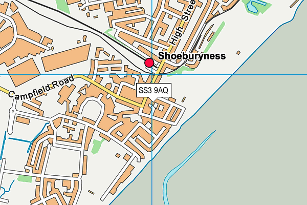 SS3 9AQ map - OS VectorMap District (Ordnance Survey)