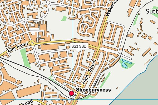 SS3 9BD map - OS VectorMap District (Ordnance Survey)