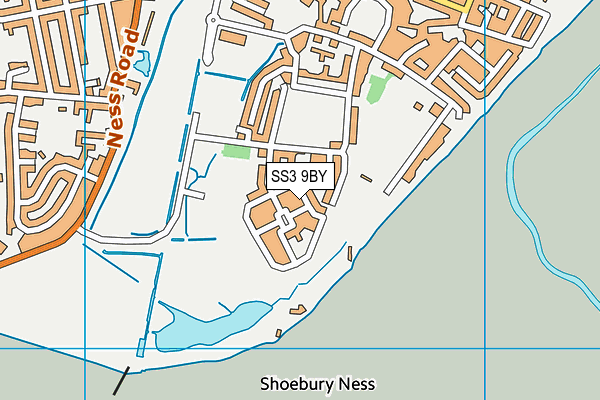 SS3 9BY map - OS VectorMap District (Ordnance Survey)