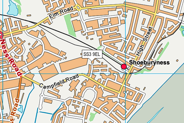 SS3 9EL map - OS VectorMap District (Ordnance Survey)