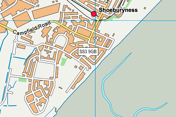 SS3 9GB map - OS VectorMap District (Ordnance Survey)