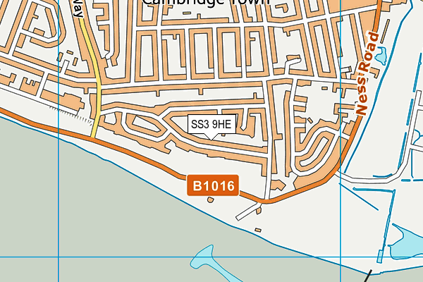 SS3 9HE map - OS VectorMap District (Ordnance Survey)