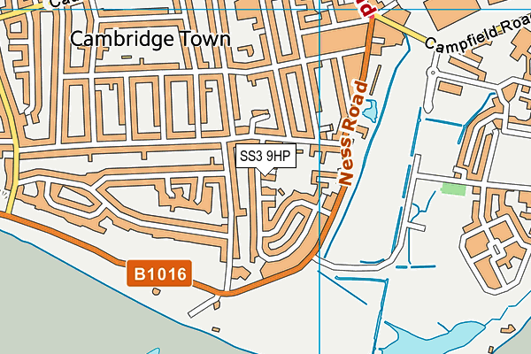 SS3 9HP map - OS VectorMap District (Ordnance Survey)