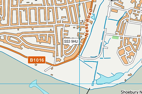 SS3 9HU map - OS VectorMap District (Ordnance Survey)