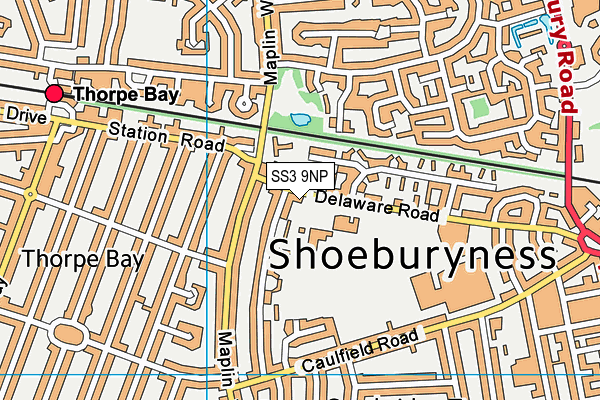 Thorpedene Primary School map (SS3 9NP) - OS VectorMap District (Ordnance Survey)