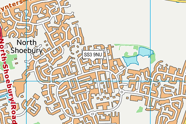 SS3 9NU map - OS VectorMap District (Ordnance Survey)