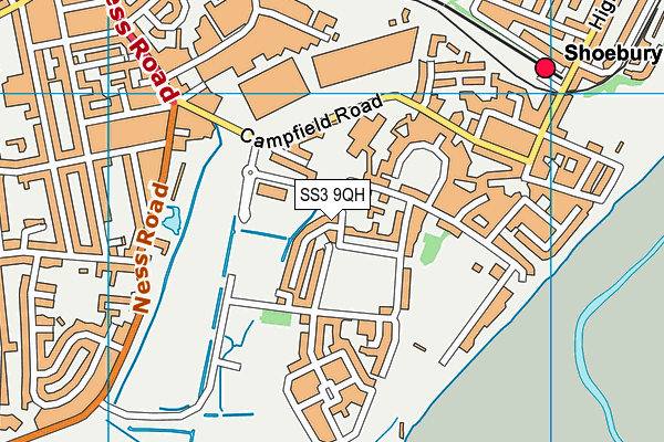 SS3 9QH map - OS VectorMap District (Ordnance Survey)