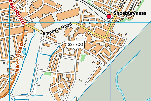 SS3 9QQ map - OS VectorMap District (Ordnance Survey)