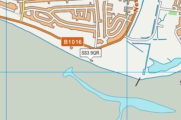 SS3 9QR map - OS VectorMap District (Ordnance Survey)