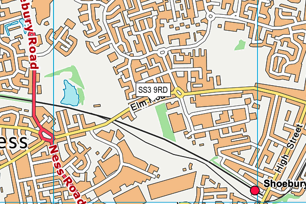 SS3 9RD map - OS VectorMap District (Ordnance Survey)
