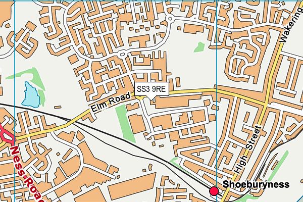 SS3 9RE map - OS VectorMap District (Ordnance Survey)