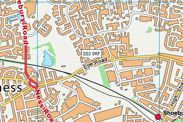 SS3 9RF map - OS VectorMap District (Ordnance Survey)