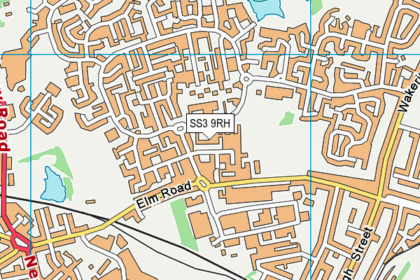 SS3 9RH map - OS VectorMap District (Ordnance Survey)